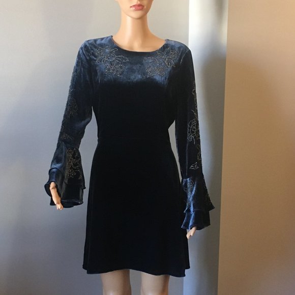 Parker Donatella Velvet Dress in Eclipse 2 - Picture 2 of 7